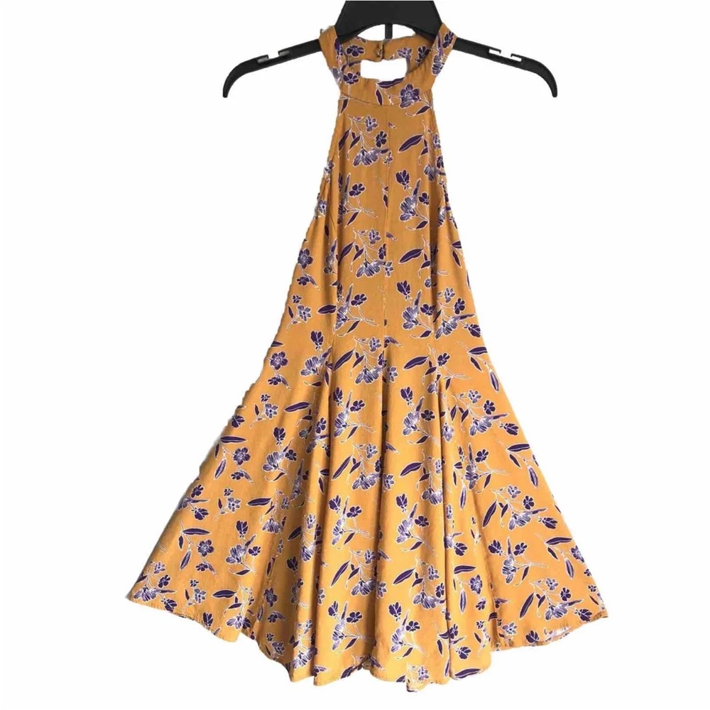 Kimchi Blue Floral Halter Mock Neck Mini Dress Size S